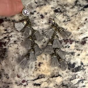 Bauble bar Gray Tassel Earrings